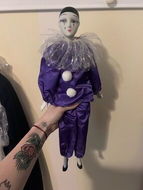 Vintage Porcelain Perriot Clown Doll